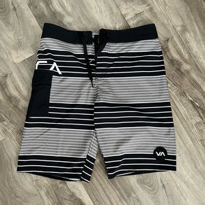RVCA striped swim trunks